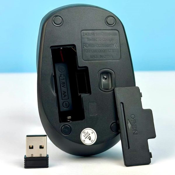 Мышь Jeqang JW-213B 4D, Черная, Голубая