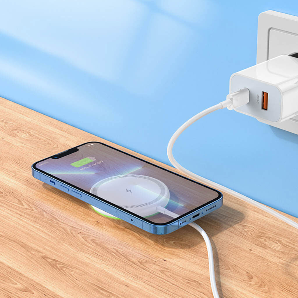 Беспроводное ЗУ Borofone BQ27 Pole, Белый