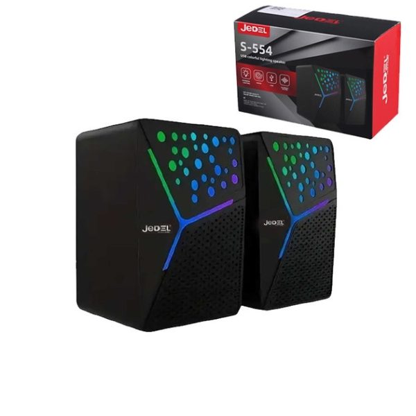 Настольные колонки Jedel S-554 с RGB подсветкой