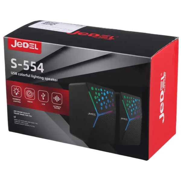 Настольные колонки Jedel S-554 с RGB подсветкой