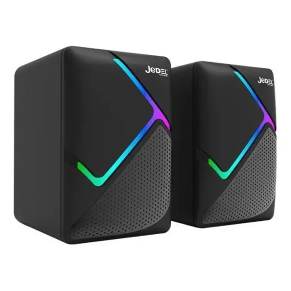 Колонка компьютерная Jedel S-526 с RGB подсветкой (USB+3.5mm)