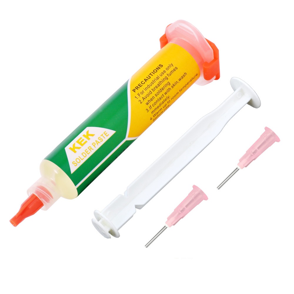 Флюс паяльная паста для KEK NC-218-ASM 10 мл + поршень 2 иглы