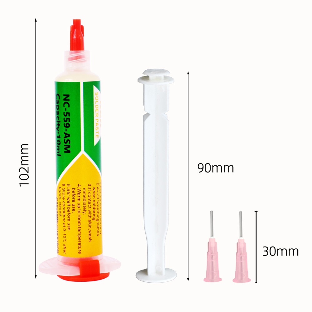 Флюс паяльная паста для KEK NC-218-ASM 10 мл + поршень 2 иглы